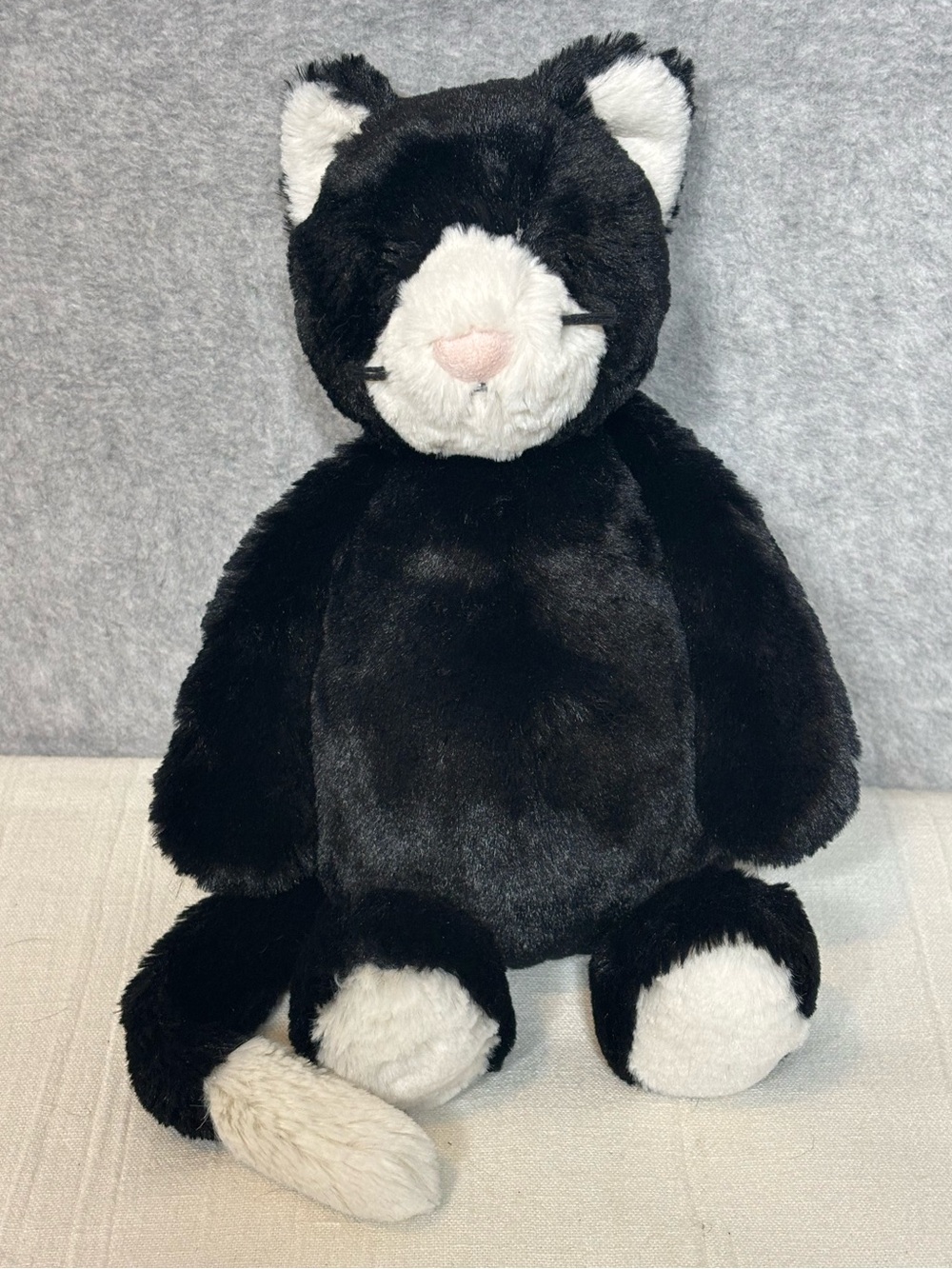 Jellycat Bashful Black White Cat 12” Retired Plush Stuffed Lovey Animal Toy